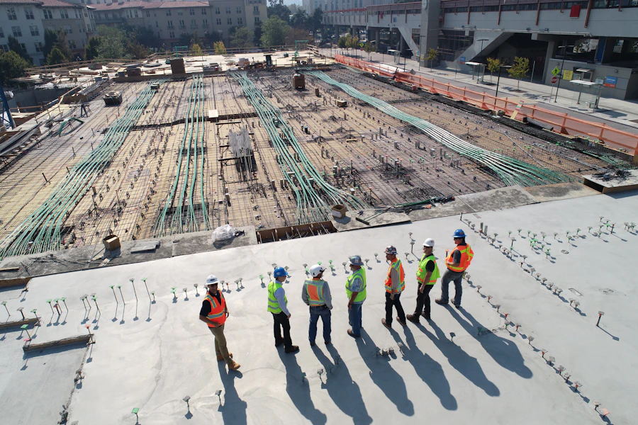 Construction site seen from above